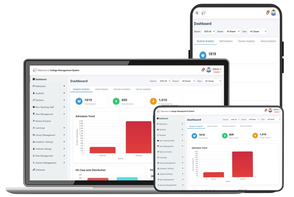 School management dashboard